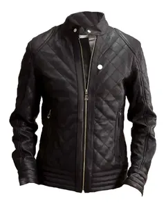 MotorCycleJackets Men’s Black Faux Racer Leather Jacket