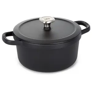 BergHOFF 6- Quart Graphite Enamel Cast Iron Covered Stock Pot