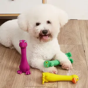 Pet Latex Squeaky Cat Dog Toy Set, Durable Bite-Resistant Dog Toys, Interactive Companion Toys, Sound Function, 2 Piece Combo