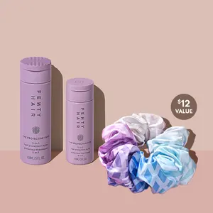 Fenty Hair The Protective Type Frizz-Smoothing Heat Protectant Styling Cream Full Size and Mini Duo + Scrunchie Conditioner Haircare