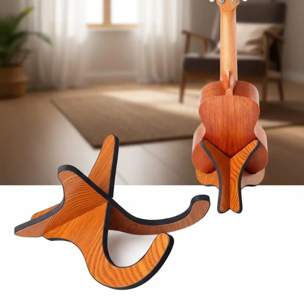 Portable Foldable Guitar Ukulele Stand | Universal Instrument Holder with Non-Slip Reinforced Base | Compact Storage for Dorm Room, Living Room, Stage & Multiple Scenes