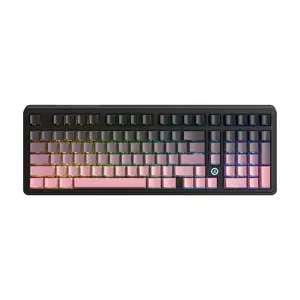 AJAZZ AK980 MAX New High Beauty Female Pink Mechanical Keyboard New Magnetic Powder Switch Electronic Sports Dedicated Shaft Hifi Edition Low Delay 8k Return Rate Response Fast Accuracy 0.001mm RGB DIY Suitable for Esports Games and Office
