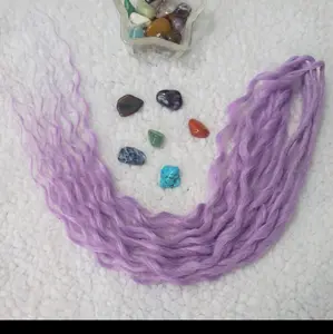Lilac curly dreadlock extensions