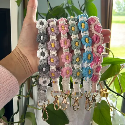 Flower Keychain Wristlet