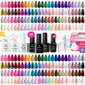 Beetles Multi-Pack Durable Daily Nail Care Gel Polish Kit (50-100 Colors) - Base Coat, Glossy, Matte, Glitter Top Coats, Neon, Pearl, Cat Eye, Metallic Shades (White, Red, Pink, Nude), Soak-Off UV LED Nail Art Kit, Birthday Gift for Adults