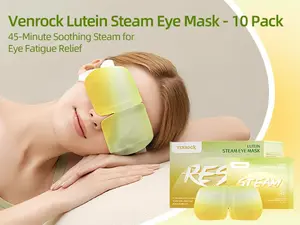 VENROCK Lutein Steam Eye Mask | Warm Compress for Tired Eyes, Soothing Self-Care & Digital Strain Relief