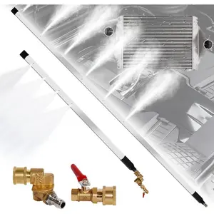 3rd Generation 44" & 24" Radiator Cleaning Wand Kit, Portable Dual Water/Air Radiator Cleaner Wand Tool, Includes high-Pressure Washer Adapter and Nozzle for Cars, Trucks, Rv, Max 4500PSI