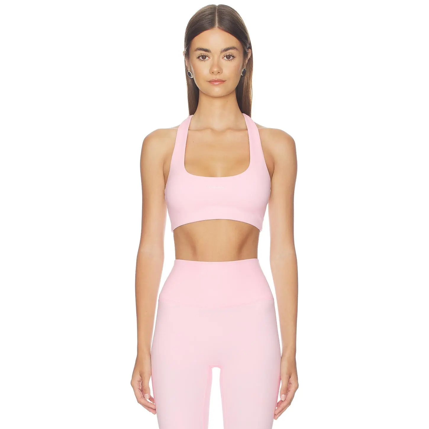 Astoria Racer Back Sports Bra in Angel Pink