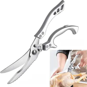 Heavy Duty Kitchen , Dishwasher Safe Stainless Steel Cooking Shears Spring ,  Multipurpose    for  Meat, , Turkey, Poultry & Fish