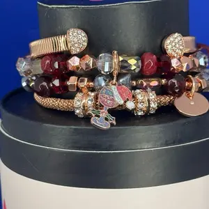 Bomb Party "I'm Dreaming of a Wine Christmas" Bracelet Stack