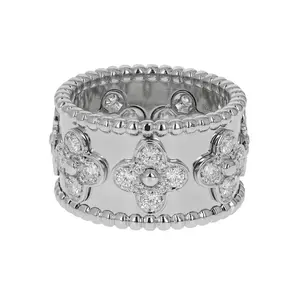 Pre-owned Van Cleef & Arpels Perlée Ring Size 6.75