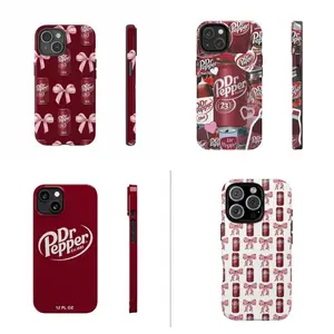 Red Dr Pepper Diet Tough Phone Case, Dr Pepper Aesthetic Case For iPhone 11/12/13/14/15/16/17/PRO/PLUS/PROMAX Protection