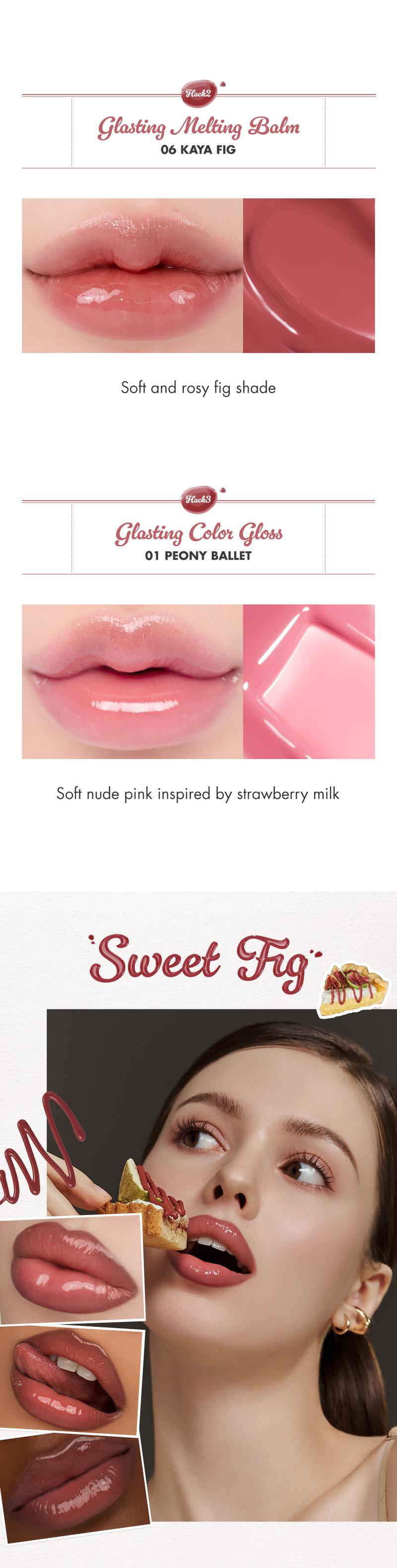 [rom&nd Official Shop] rom&nd LIP VOLUME HACK TRIO (3 Shades, Lip Mate Pencil 0.5g & Melting Balm 3.5g & Color Gloss 4g)