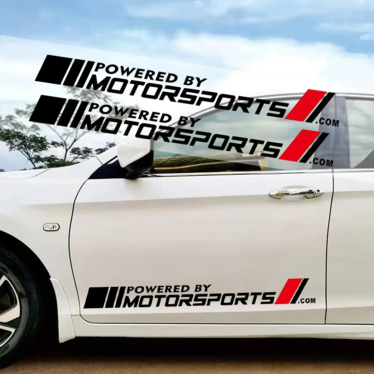 2PCS/1Set Sport Car Stickers, Waterproof and UV-resistant and Removable, Suitable for Auto Body, Door Side Decals, Racing Stripe Decals, Scratch Cover Decals, Car Decorative Sticker, Decal For Cars, Automotive Decals, Vehicle Exterior Decoration