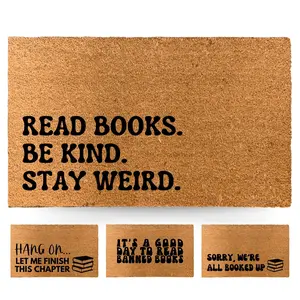 Read Books Be Kind Stay Weird Funny Doormat, Nickel Designs Doormats, Funny Welcome Mat, Large Doormat, BookTok Gift, Gift for Book Lover, Christmas Gift for bibliophile, Bookworm Gift, Door Mat Outdoor