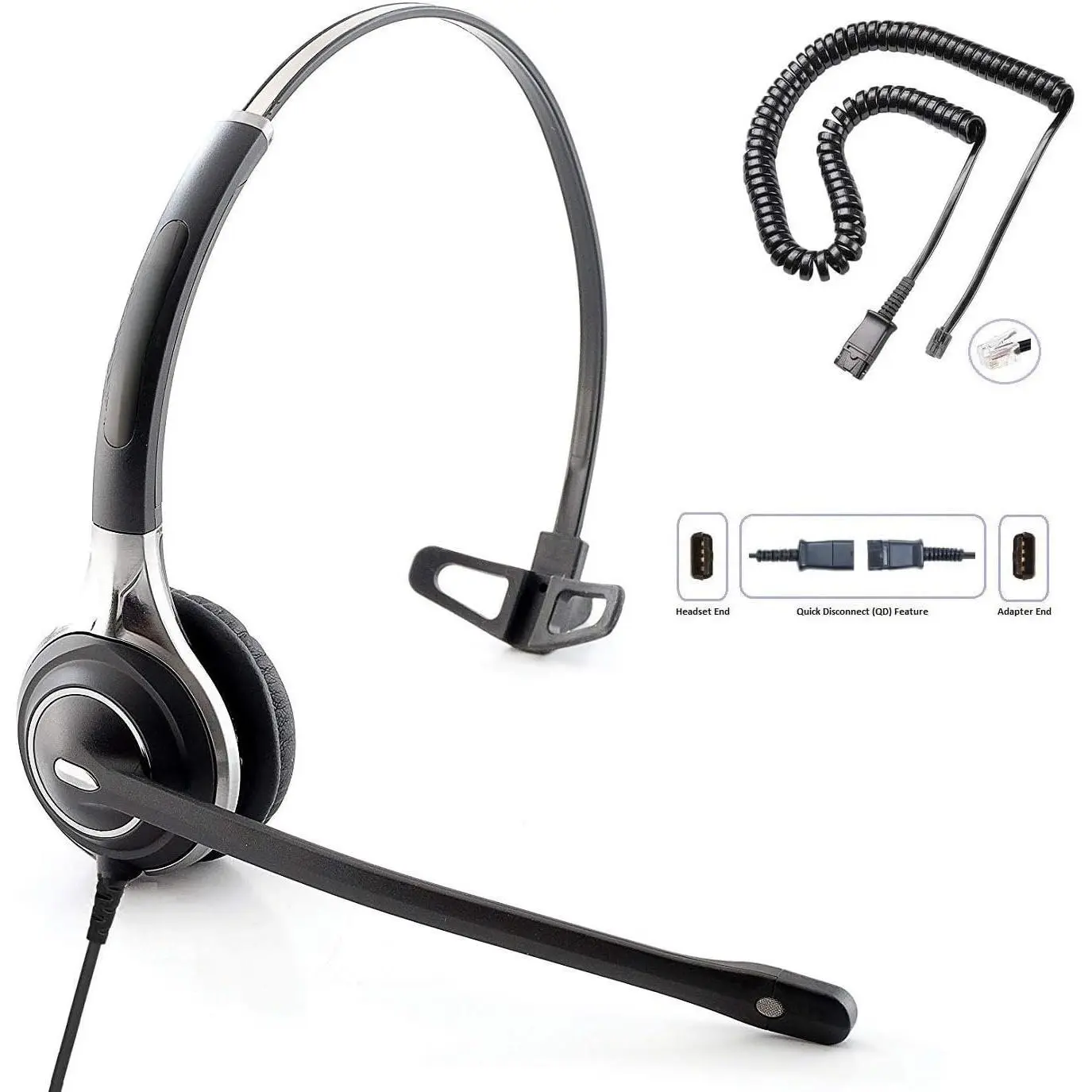 -700  Office/Call Center Headset with Noise Canceling Microphone - Compatible with Mitel, Nortel, Avaya, Poly, Polycom, Shoretel, Aastra, Digium, ESI and Fanvil Phones