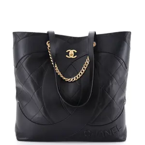 Pre-owned CHANEL Leather Tote Bags REBAG Club Monaco Shopping Tote Quilted Lambskin Large by Rebag
