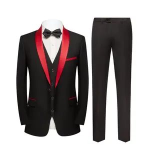 Mens 4-Piece Suit Shawl Lapel One Button Tuxedo Winter Fabric Slim Fit Premium Dinner Jacket Vest Pants Mens 4-Piece Suit Shawl Lapel One Button Tuxedo Winter Fabric Slim Fit Premium Dinner Jacket Vest Pants