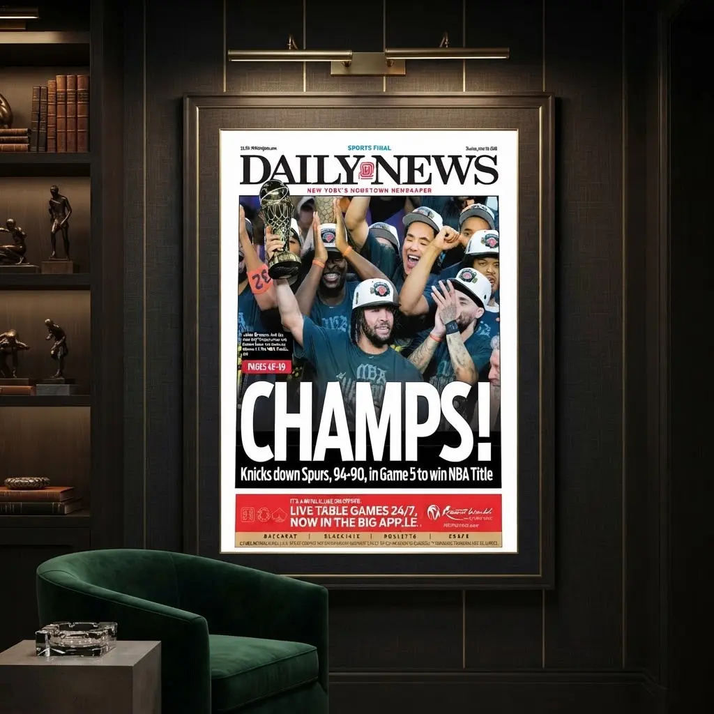 New York Knicks 2026 NBA Champions Poster | Basketball Wall Art | Fan Room Decor