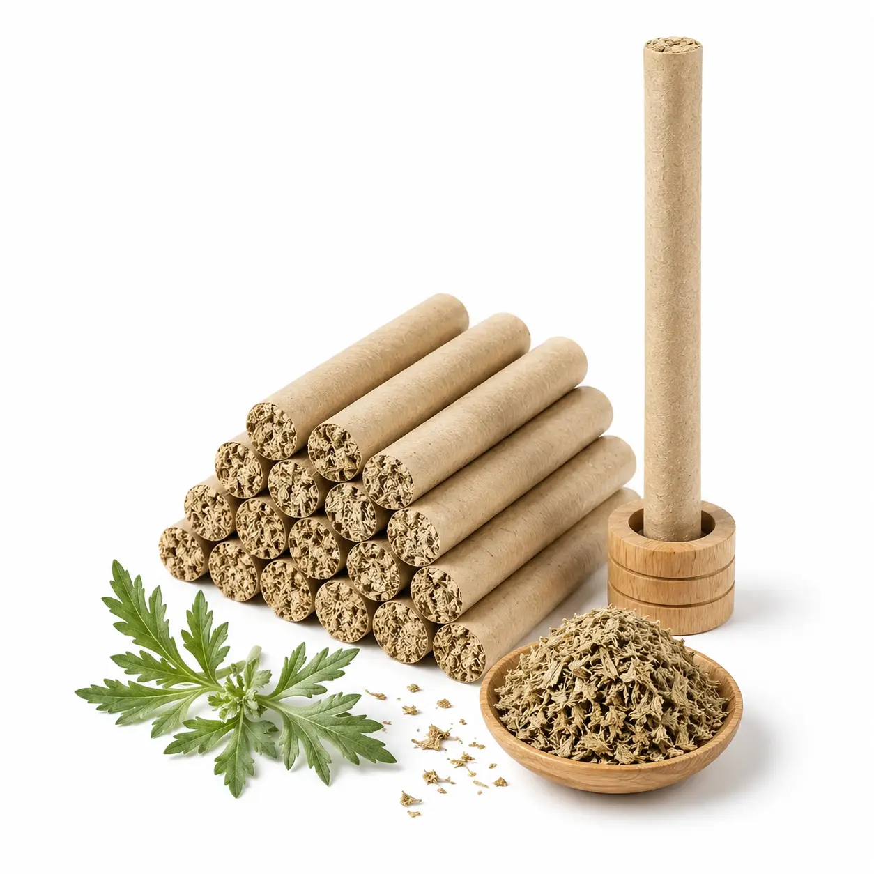 10/20/30 Pack Organic Mugwort Aromatherapy Sticks, Natural Herbal Mosquito Repellent Incense Sticks, Air Purifying Mugwort Incense for Indoor & Outdoor, Home, Balcony, Warehouse, Camping