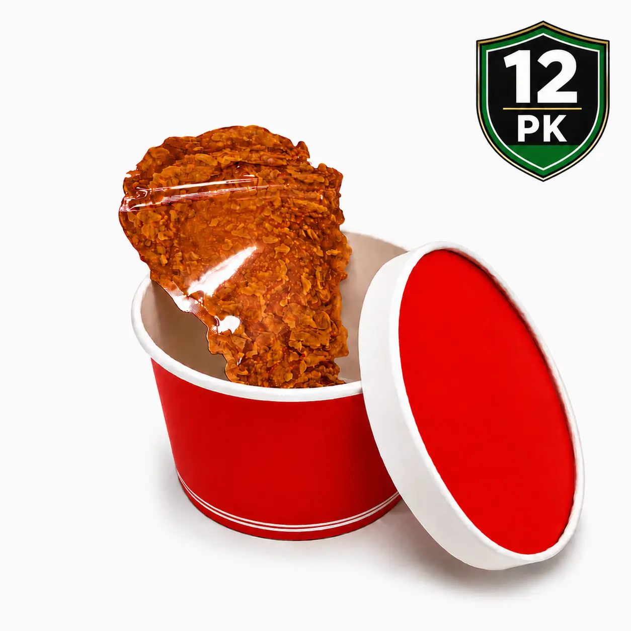 12 Pack - Fried Chicken Pouches with Bucket Set