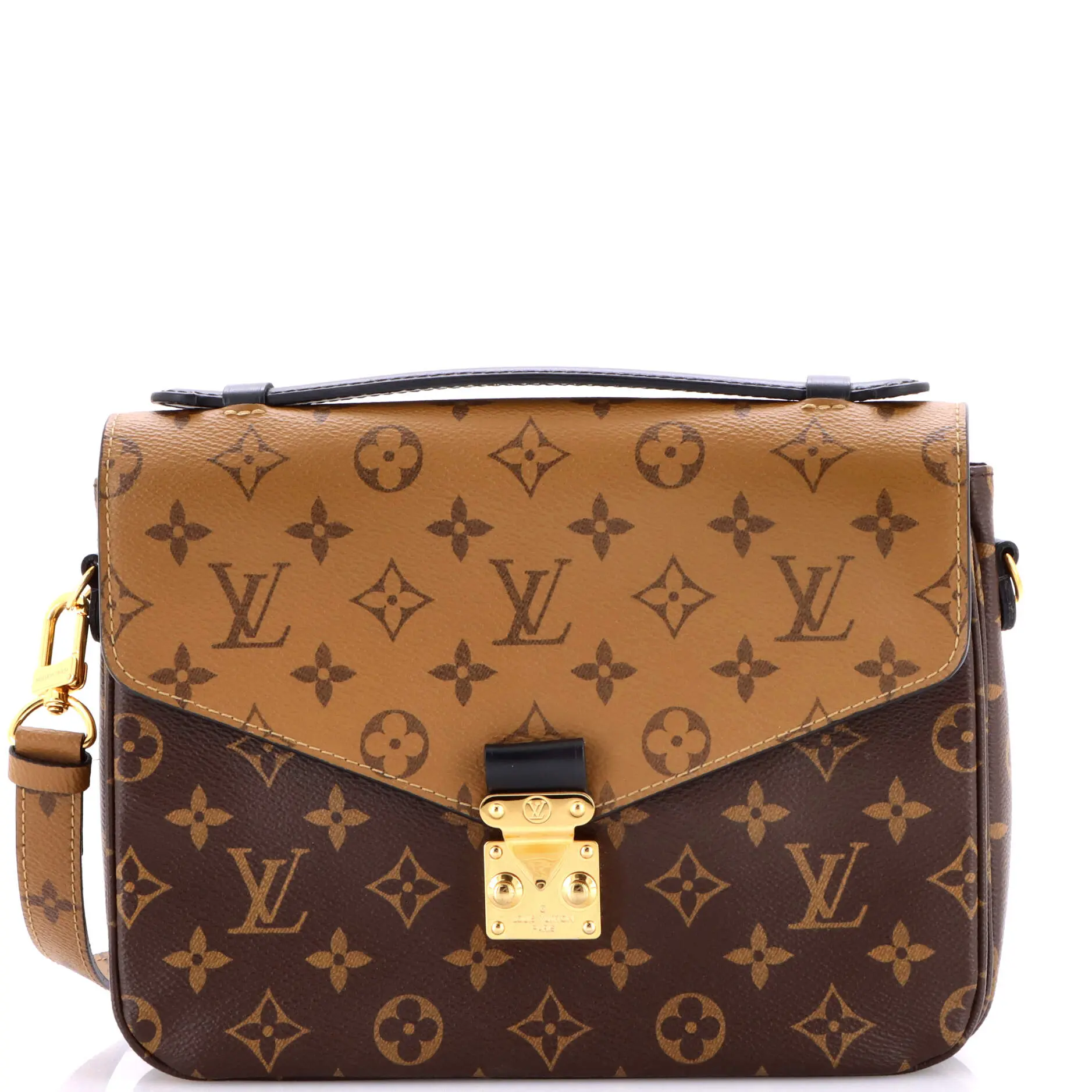 Pre-owned Louis Vuitton material Messenger Bags Pochette Metis Reverse Monogram Canvas by Rebag