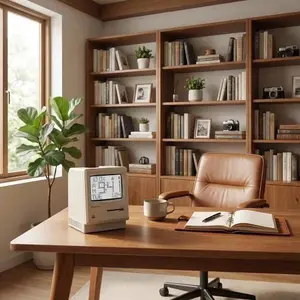 Aesthetic Retro Macintosh Clock, Mini Computer LED Alarm Clock, Cute Desk Decor for Room Setup, Unique Gift for Gamers & Tech Lovers