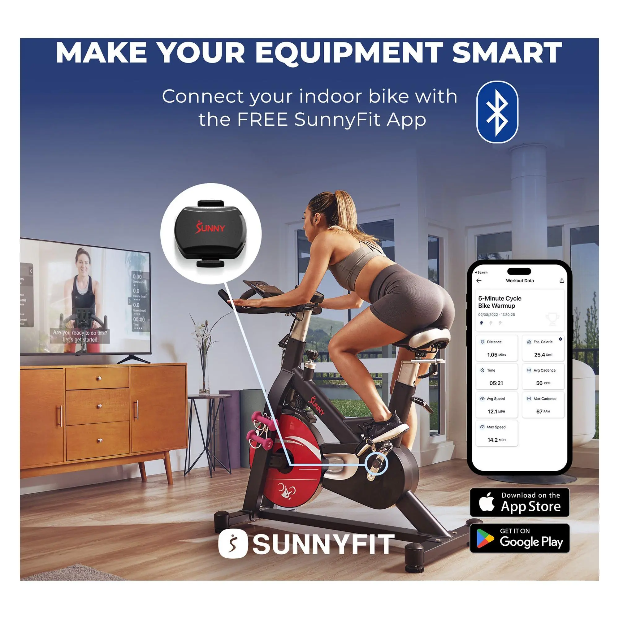 Sunny Fitness Exercise Cycling 2-in-1 Advanced Cadence/RPM Sunny Fitness Exercise Cycling 2-in-1 Advanced Cadence/RPM