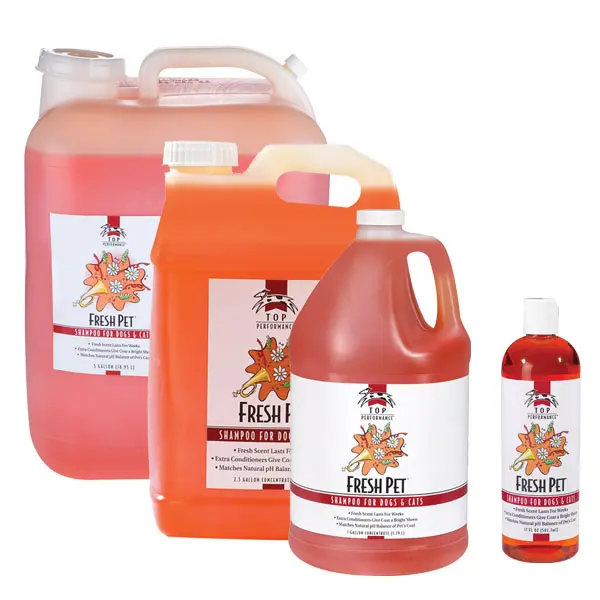 212 MAIN Top Performance Fresh Pet Shampoo, 5 Gal Grooming Products for Dogs & Cats - Natural pH Balance, Coat Shine Enhancement, Mat Prevention, Multi-Size Options