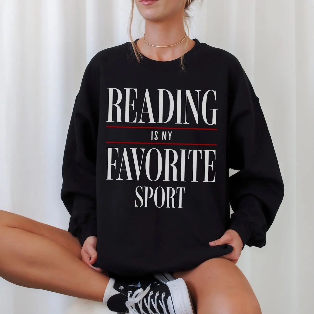 Reading is my favorite sport Sweatshirt, Vintage Reading Sweatshirt, Book lover gift, Bookish shirt, Bookworm, Reader Gift, Book crewneck B6M