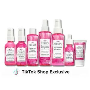 Heritage Store Rosewater Radiance Skincare Gift Set - Hydrating, Moisturizing, & Nourishing