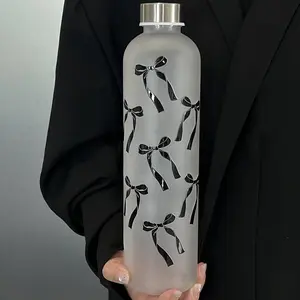 1000ML Transparent Plastic Water Cup, BPA-Free, Leak-Proof, Reusable, Ideal for Fitness, Office, Travel, Campus Use, Water Bottles