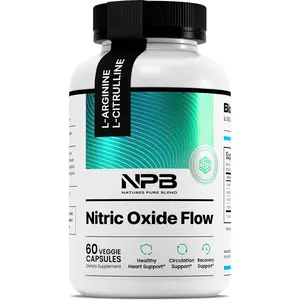 Nature's Pure Blend Nitric Oxide Supplements for Men 1500MG L Arginine & L Citrulline Heart Support Circulation Booster Preworkout Bodybuilding