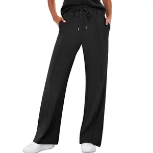 ANRABESS Women's Wide Leg Sweatpants High Waist Baggy Flared Pants Drawstring Athletic Joggers Sweat Pants