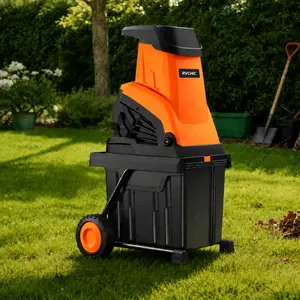 RVCHIC Electric Wood Chipper Shredder for Garden Waste, 15A Portable Yard Mulcher with 10 Gal Collection Bin, 1.77-Inch Branch Capacity, Eco-Friendly Backyard Composting Tool