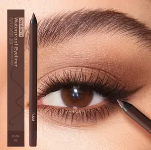 Waterproof Eyeliner Gel Pen Plum Long Lasting Smudge Proof Non Fading Color Smooth Glide Safe Ingredients for Daily Use & Special Occasions