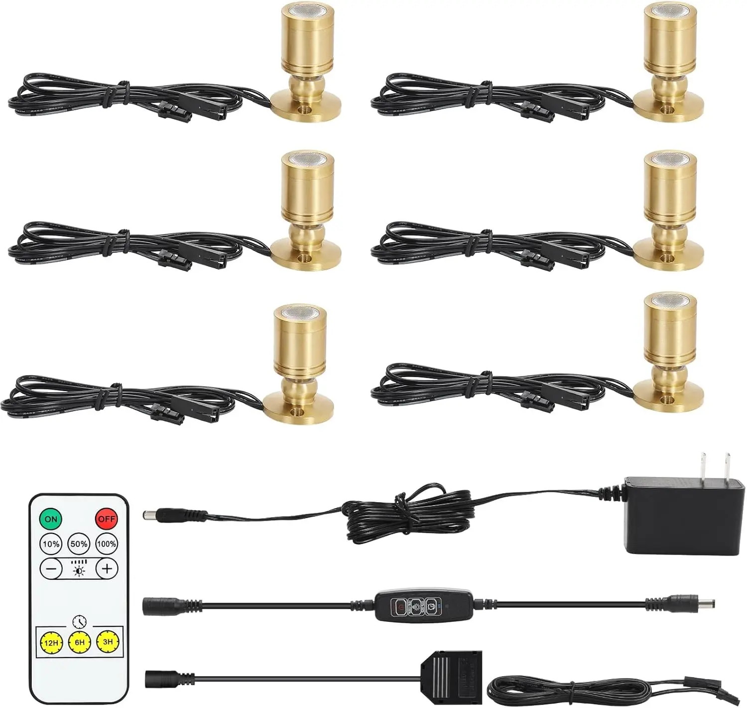 LED Spot Light Indoor Picture Lights Art Lights Accent Lights Little Spotlight for Painting Picture Plants Jewelry Showcase Model Display Shelves Under Cabinet (Soft White, 6-Pack)