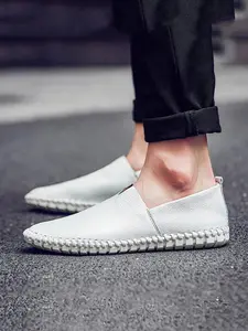Men's Casual Solid Color Slip on Low Top Loafers, Fashionable Comfortable Flat Shoes for Daily Wear, Lightweight Breathable Shoes for All Seasons, Walking Shoes