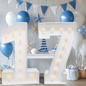 marquee numbers 4 feet tall large birthday decorations 4ft light up numbers party decor big backdrop foam cardboard number 0-9  cardboard pre-cut foam board sign diy decorations anniversary decoration