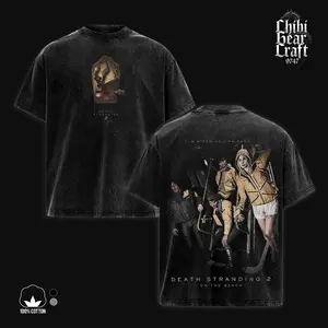 Death Stranding 2 Graphic Shirt On The Beach Cast Fragile Sam Vintage Washed Oversized T-Shirt Sci-Fi Hoodie Hideo Kojima Cinematic Edgy Streetwear Y2K Merch Tee Gift For Game Fan Clothes