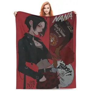 Nana Anime Cozy Plush Blanket for Spring Break Trips, Warm Throw for Bedroom Sofa Office, Great Easter & Mother's Day Present
