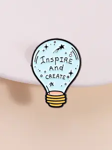 Creative Light Bulb Badge, Inspirational Star Design, Positive Energy Accessory, Backpack Office Decoration, Creator Gift Idea, Creative Gifts