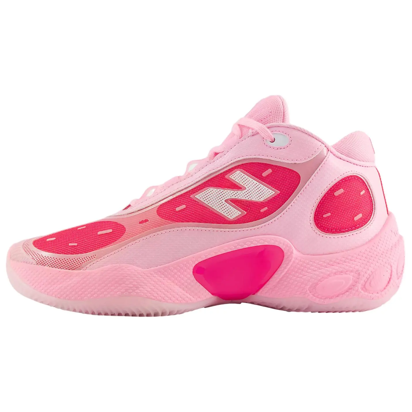 New Balance Fresh Foam BB v3 Running Court Shoes - Orbit Pink Hi-Pink, 7-12 US Men's Size, Responsive Cushioning Sports Footwear, Rubber, Knit, Breathable, Us M 10, Knit Upper