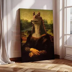 Mona Meesa Funny Meme Poster Wall Art Home Decor Wall Decor Art Print Room Decor Semi-Framed Canvas Ready to Hang