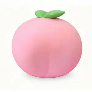 Giant Extra Large Squishy Peach Stress Ball, Jumbo Soft Squeeze Fidget Sensory Toy, Funny Adult Gag Gift, Anxiety Relief ADHD Squish Toy for Kids & Adults