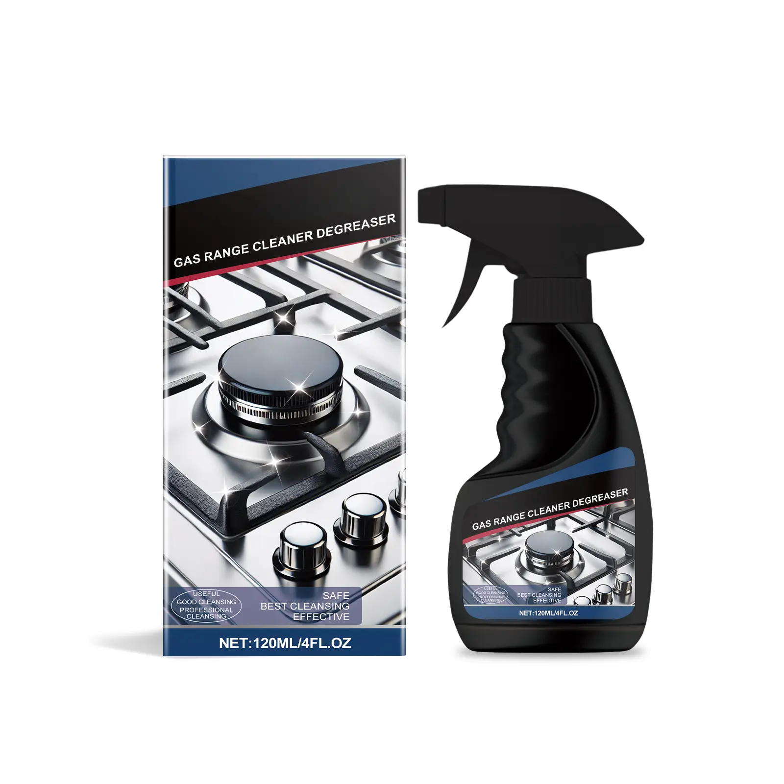 Gas stove cleaner, multifunctional grease remover for gas stoves, makes the stove shine like new