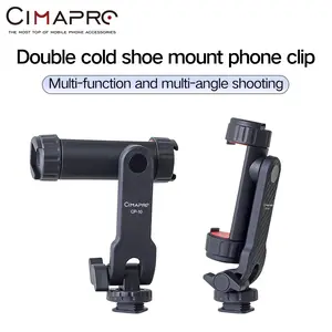 Phone holder with Cold Shoe Mount, Camera Hot Shoe UniversalCell Adapter Support Free AdjustmentJoints,Phone Tripod Mount for iphone17 Pro/MAX,for Samsung Galaxy and Other Phones Accessories Smartphone(Android Cellphone
