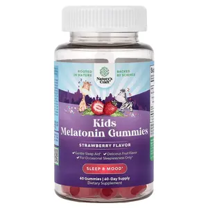 Nature's Craft Kids Melatonin Gummies, Strawberry, 60 Gummies