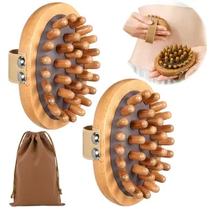 LMMAKE Gua Sha Body Brush Wooden Massage Comb for Scalp & Meridians, Anti-Static Sandalwood Massager for Hair Growth & Body Relief, Portable Spa Tool for Daily Care