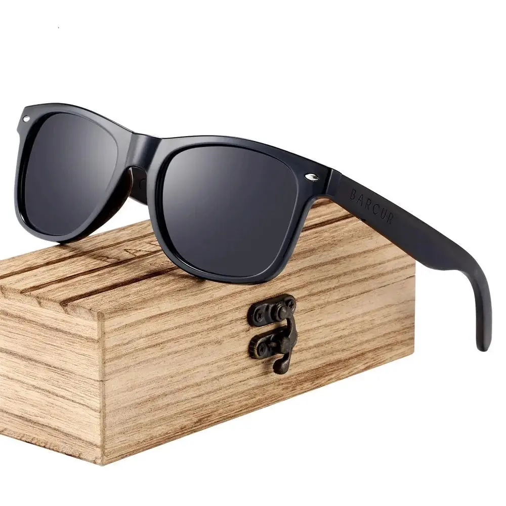 Wood Sunglasses for Men Polarized UV400 Natural Shades
